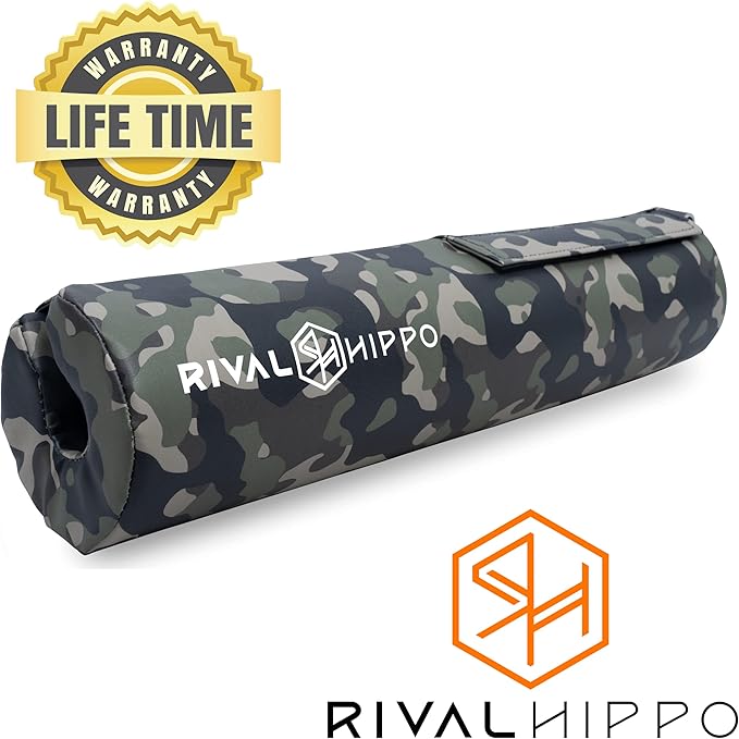 Premium Hip Thrust and Squat Pad - Non-Slip Barbell Pad for Comfortable Squats, Lunges, Glute Bridges; Built-In Safety Straps, Reinforced PU Leather Cover - Olympic Bar and Smith Machine
