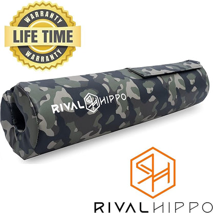 Premium Hip Thrust and Squat Pad - Non-Slip Barbell Pad for Comfortable Squats, Lunges, Glute Bridges; Built-In Safety Straps, Reinforced PU Leather Cover - Olympic Bar and Smith Machine
