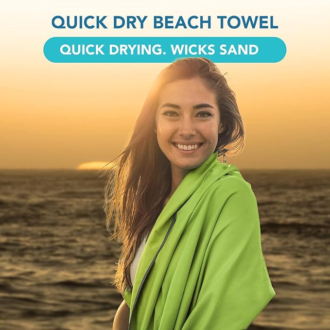 Youphoria Microfiber Travel Towel Fast Drying Lightweight - Quick Dry Towel for Camping, Beach, Backpacking, Hiking & Sport