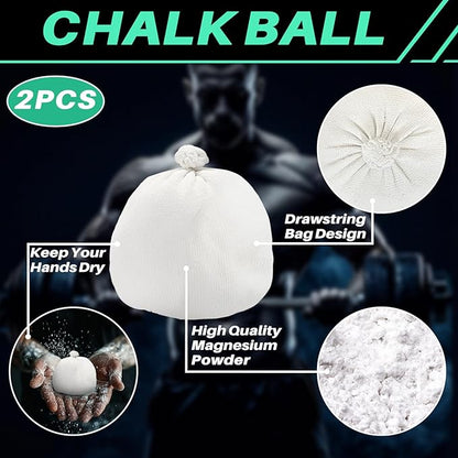 2PCS Chalk Ball - Climbing Chalk Gymnastics Magnesium Lifting for Gym, Gymnastics, Grip, Climbing, Weightlifting (2PCS Chalk Ball)