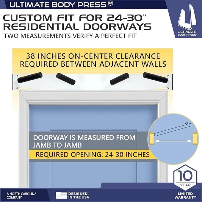 Ultimate Body Press Wall Mounted Doorway Pull Up Bar