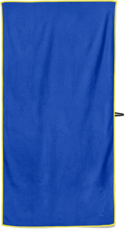 Flow Hydro Sport Towel - Microfiber Quick Dry Swimming Towels for Swim, Pool, Triathlon, and Other Water Sports in Medium, Extra Large, and Hooded Sizes (Blue, X-Large (72" x 40"))