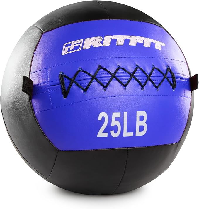 RitFit Soft Medicine Ball/Wall Ball for Strength and Conditioning Workouts, Core Training