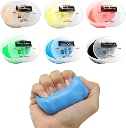 CanDo TheraPutty Standard Hand Exercise Putty For Rehabilitation, Exercises, Hand Therapy, and Occupational Therapy. Use To Strengthen Hand Muscles, Improve Fine Motor Skills, And Decrease Stress