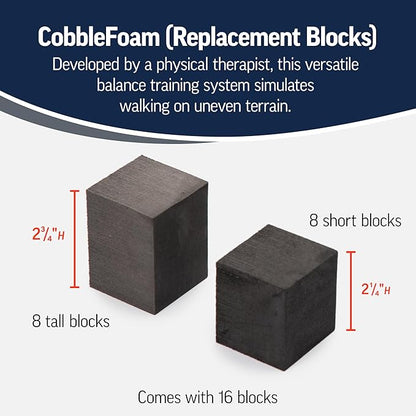 OPTP CobbleFoam Uneven-Surface Balance Trainer - Versatile Balance Board Training System Developed by a Physical Therapist for Injury, Surgery, Rehabilitation, and Sports Training
