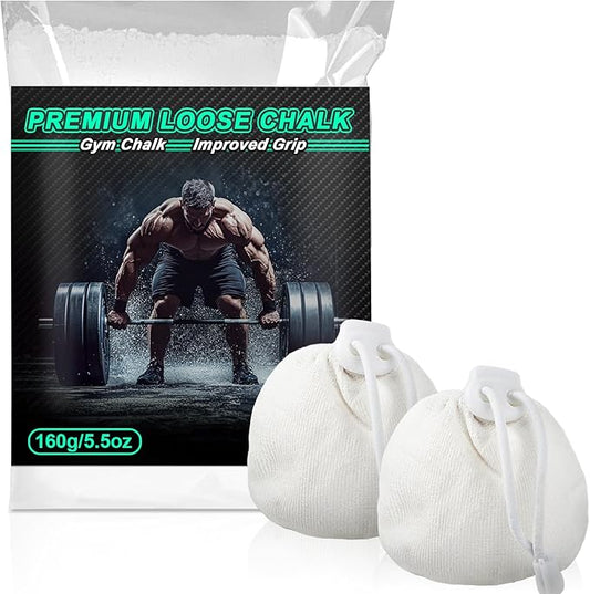 2PCS Chalk Ball - Climbing Chalk Gymnastics Magnesium Lifting for Gym, Gymnastics, Grip, Climbing, Weightlifting (5.5oz Chalk Powder)