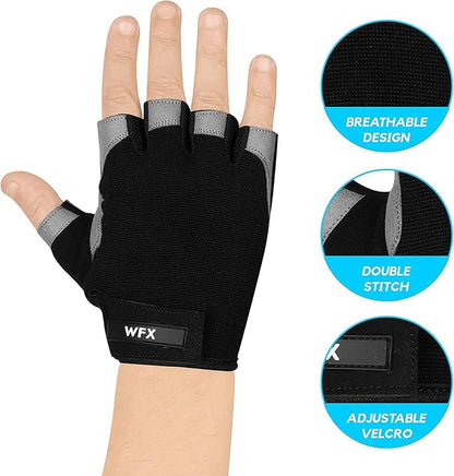 Gym Gloves Training Weight Lifting Gloves for Men Women Wrist Support Padded Extra Grip Palm Protection Fitness Workout Gloves Cycling,Hanging,Pull ups,Breathable