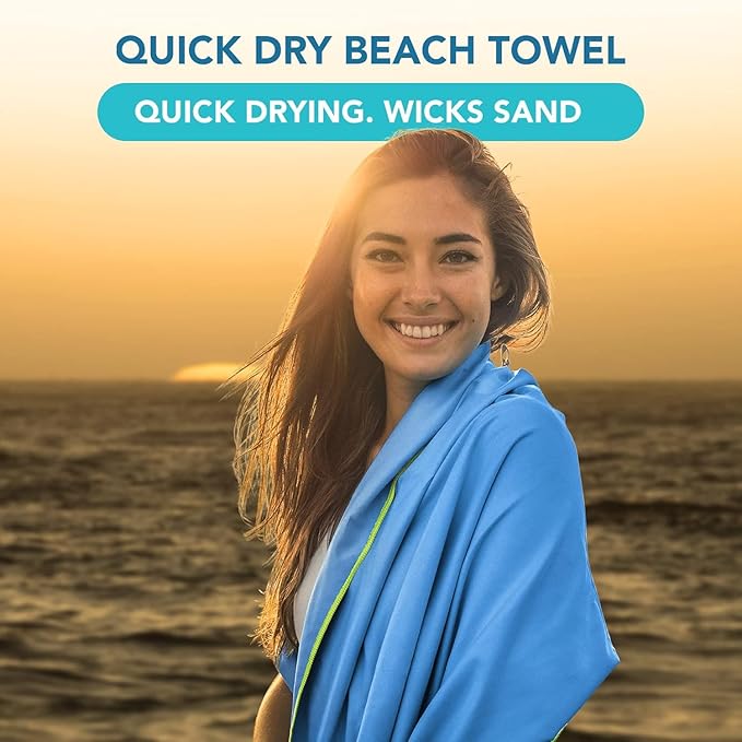 Youphoria Microfiber Travel Towel Fast Drying Lightweight - Quick Dry Towel for Camping, Beach, Backpacking, Hiking & Sport