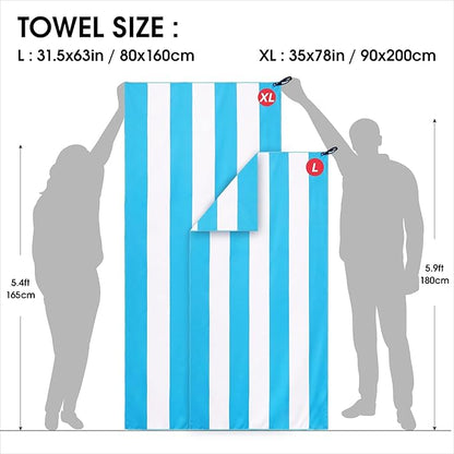 4Monster Microfiber Beach Towel Quick Dry,Super Absorbent Lightweight Travel Towel for Swimmers, Sand Free Camping Towel, Beach Towels for Pool,Swim,Water Sports,Yoga
