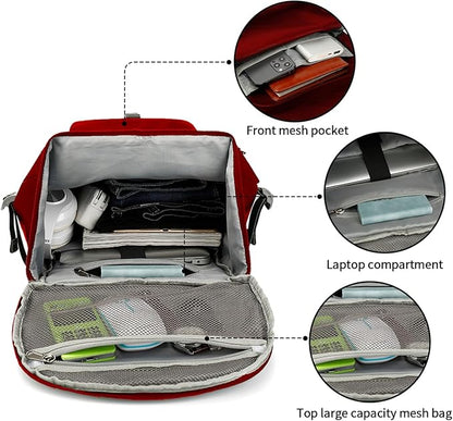 Solid color gym duffel bag backpack, wrestling bag,with shoe compartment, 4 kinds of back method waterproof travel sports walking laptop Lightweight (B-Magenta Red)