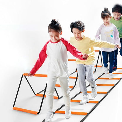 Speed Ladder Agility Ladder, Footwork Training Equipment, Portable Multipurpose Flexible Training Equipment, for Outdoor and Indoor Sports Workout(6 Grids)