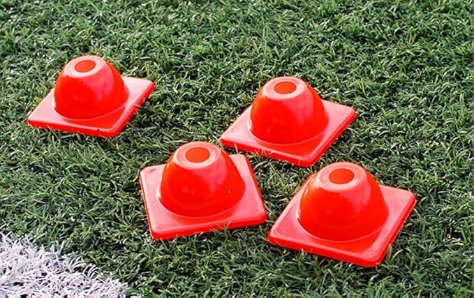 Heavy Duty Agility Training Cones (2 in, 6 in, 9 in, 12 in, 18 in, 28 in) for Sports and Kids Coaching, Multipurpose Field Marker Cones, Soccer, Basketball Drills, Bike, Motorcycle Training