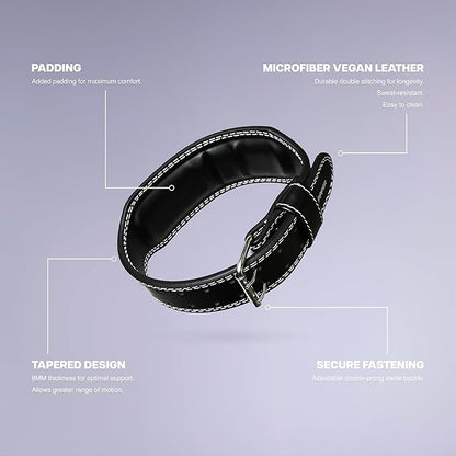 UPPPER Weight Lifting Belt - Double Prong 4” to 2.5” Tapered Premium Lifting Belt for Men and Women - Ultimate Back Support For Weightlifting and Powerlifting | Premium Fitness Gear