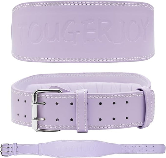 Women's Weight Lifting Belt 4 Inch Wide, Gym Powerlifting Belt for Women with Padded Lumbar Support, Adjustable Fitness Belt for Deadlift, Squats, Cross Training & Workout