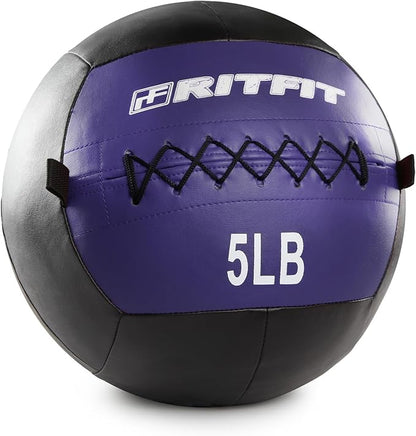 RitFit Soft Medicine Ball/Wall Ball for Strength and Conditioning Workouts, Core Training