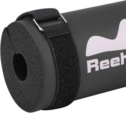 REEHUT Squat Pad Barbell Pad for Squats, Lunges and Hip Thrusts - Foam Sponge Pad Provides Relief to Neck and Shoulders While Training - Fit Standard and Olympic Bars Perfectly Black (Black)