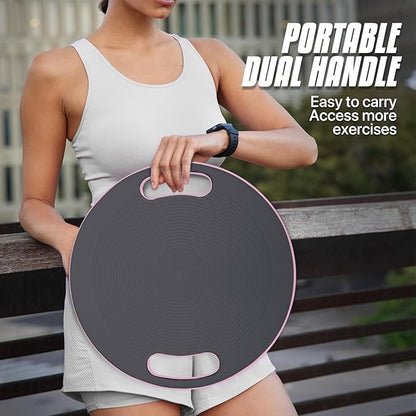 MADOG Wobble Balance Board for Adults, 15.5" TPR Non-slip Surface with Handle for Workout Core Trainer Physical Therapy, Home Gym Stability Board