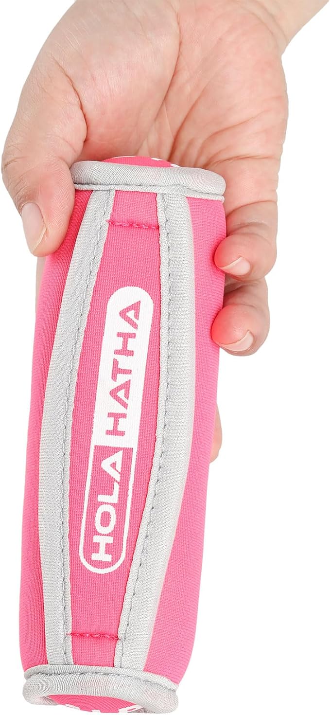 HolaHatha Soft Hand Weights Full Body Strength Training Workout Equipment 1, 2 and 3 Pound Sets for Building and Toning Muscles, Multicolor