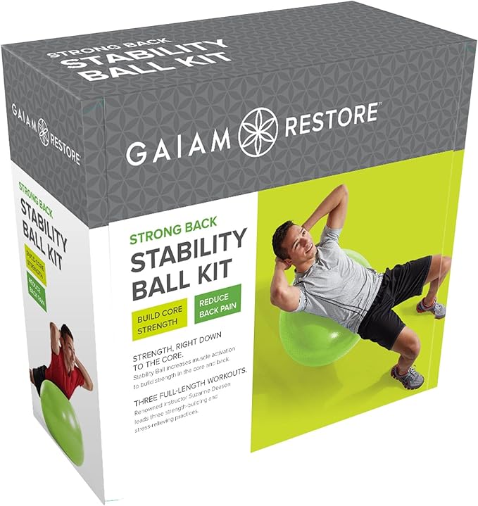 Gaiam Restore Strong Back Stability Ball Kit