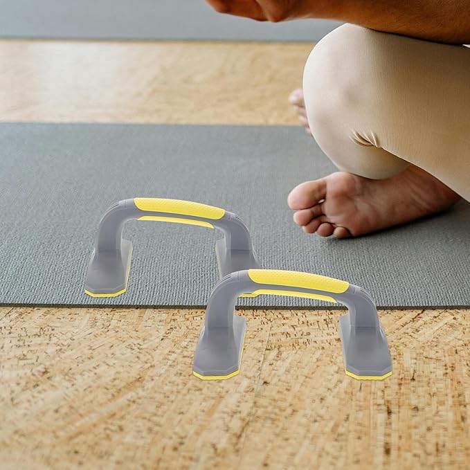 PRETYZOOM 2Pcs Push Up Bars Home Workout Equipment Sturdy Plastic Handles Non-slip Base Comfortable Grip Body Sculpting Fitness Training for Men and Women