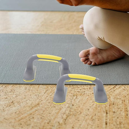 PRETYZOOM 2Pcs Push Up Bars Home Workout Equipment Sturdy Plastic Handles Non-slip Base Comfortable Grip Body Sculpting Fitness Training for Men and Women