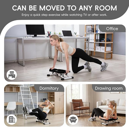 Ski Balance Trainer Machine with LCD Display, Low Impact Cardio & Core Workout Equipment for Home, Adult Balance Board for Full Body, Stability and Coordination Training