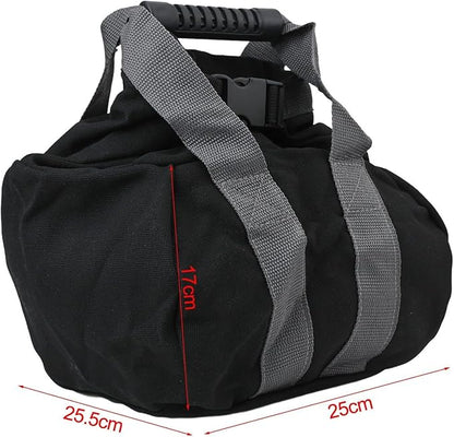 Adjustable Canvas Sandbag for Kettlebell Workout, 0-35 lbs Weight Training Fitness Bag with Ergonomic Handle, For Home Gym Yoga Strength Training