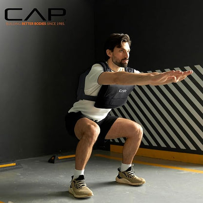CAP Barbell Adjustable Weighted Vest | 20-150 lbs | Heavy-Duty Workout Vest with Removable Iron Weights for Strength Training, Cardio, Running, and Calisthenics