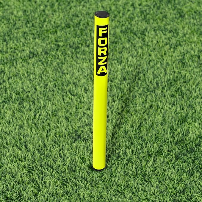 FORZA Slalom Agility Poles | Improve Endurance, Speed & Footwork | Color, Size & Rubber Base Options Available [8 Pack]