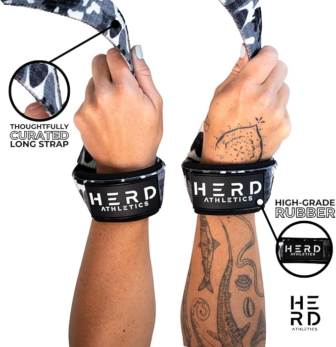 Lifting Wrist Straps – 23" Length x 1.5" Width – Padded Neoprene Cotton Straps for Weightlifting, Powerlifting, Functional Training, Strength Training & Deadlifts – Heavy Duty Grip Support