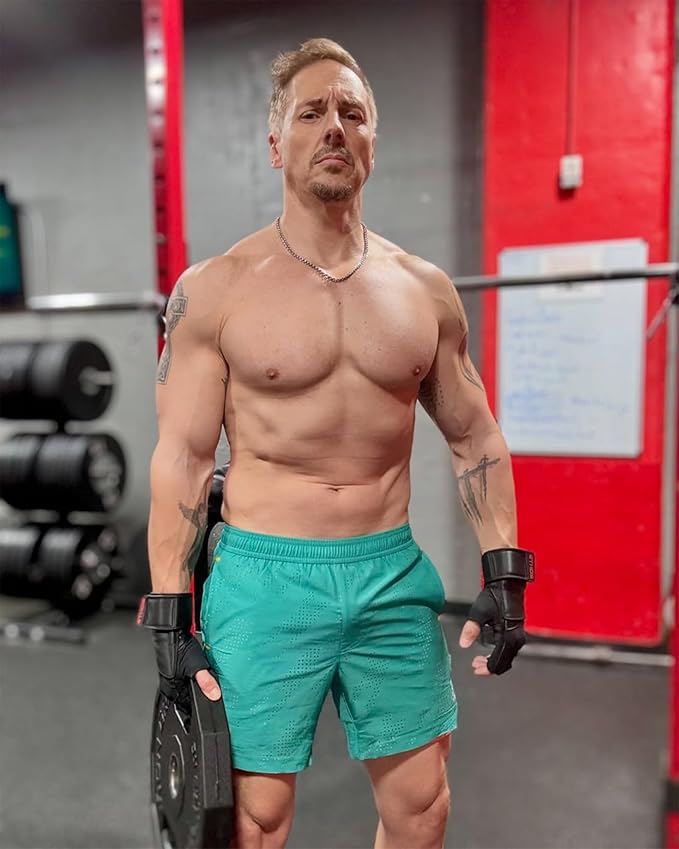 maamgic Mens Running Shorts with Compression Liner 5" Quick Dry Workout Shorts Anti-Chafe Gym Shorts 2 in 1 Athletic Shorts