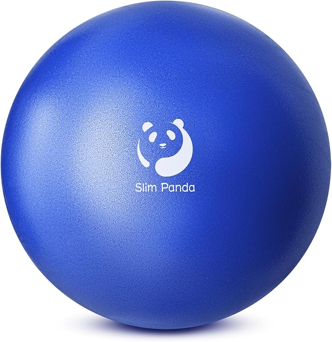 Slim Panda Pilates Ball, 9 Inch Small Exercise Ball, Anti Burst Mini Yoga Ball for Stability, Workout, Barre, Core Strength, Physical Therapy, Balance, Stretching