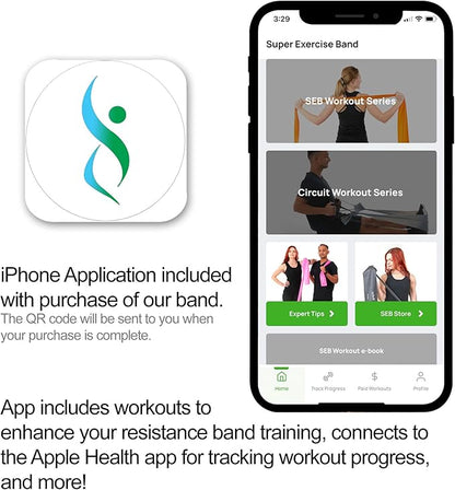 Resistance Band for Working Out | Super Exercise Bands 8,16,24 Yard Bulk Rolls |10 Strengths in Light Medium and Heavy Resistance Bands | Latex Free Workout Bands Including App and e-Book