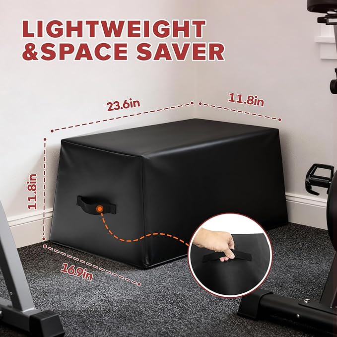 Hip Thrust Bench, Multi-Functional Hip Thrust Box for Home Gym, Non-Slip Hip Thrust Machine for Glute Bridge, Glute Workout Equipment Core Strength Training