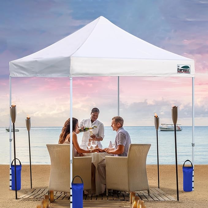 Eurmax USA 145 LBS Weight Capacity Pop up Gazebos Weights Sand Bags for Pop up Canopy Tent Pergola Outdoor Instant Canopies, 4-Pack (Without Sand) Blue
