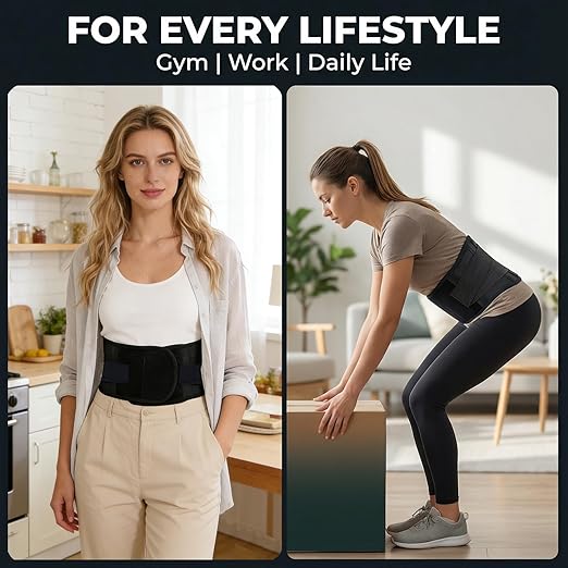 Back Brace for Lower Back Pain & Sciatica Relief, Lumbar Support Belt with 5 Reinforced Stays for Herniated Disc, Scoliosis, Arthritis, Work Heavy Lifting for Women & Men (30-38.9” Medium)