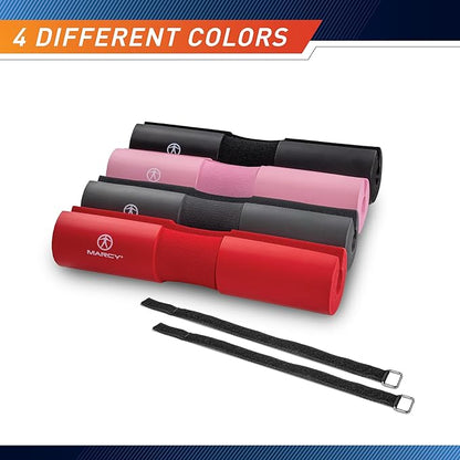 Marcy Barbell Pad, Strength Training Equipment Attachments, Great for Weightlifting, Lunges and Hip Thrusts, Comfortable Foam Sponge Pad Provides Cushion to Neck & Shoulders, Multi-Color Options