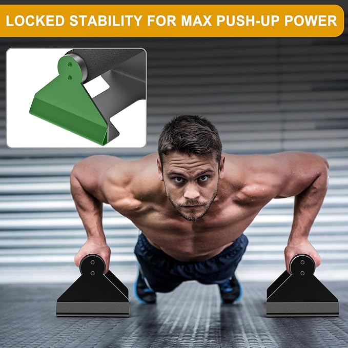 Kipika Push Up Bars, Pushup Stands, Anti-Slip Soft Plastic Push Up Handles, Bottom Anti-Slip Pad, Strength Training Equipment, Perfect for Floor Workout Exercise