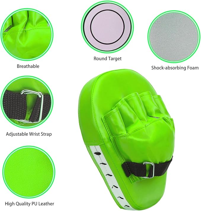 3-in-1 Boxing Gloves and Punching Mitts Set for Kids, Sports Boxing Gloves Boxing Pads with Hand Wraps, Kids Boxing Equipment Set for MMA, Karate, Muay Thai, Taekwondo