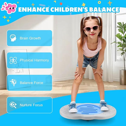 Balance Board Kids Maze, Toddler Balance Boards for Sensory Training Core Strength & Coordination, Kids Wobble Board with Non-Slip Pedals, Active Play for 3+ Years