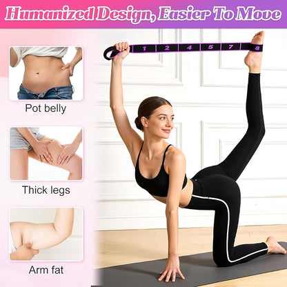 Resistance Bands, Figure 8 Exercise Bands for Women Men,25lb 8 Shaped Resistance Rubber Band for Arms, Back, Shoulder Stretch with Handles, Fullbody Yoga Pulling Rope