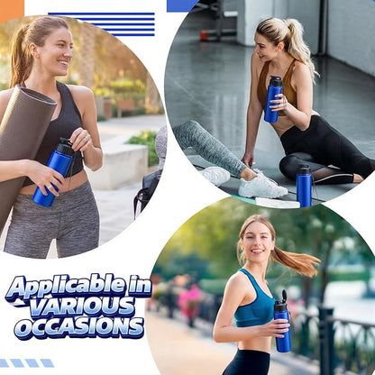 Mifoci 20 Pieces Water Bottle Bulk 17 oz Plastic Water Bottles Bulk Gym Sports Adults Reusable Large Bottles with Leak Proof Flip Top for Party Outdoor (Solid Blue)