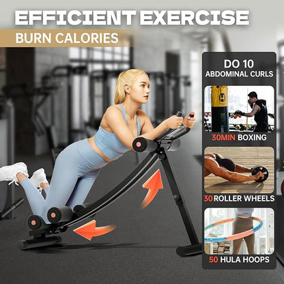 Ab machine, AB trainer machine,workout equipment for Home Gym Strength Training, Ab workout equipment, AB machine for stomach workout, Foldable abdominal trainer for Men and Women exercise