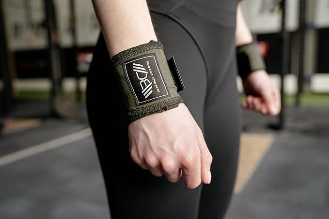WARM BODY COLD MIND - Premium Cotton Weight Lifting Wrist Wraps for Cross Training, Powerlifting, Deadlift, Weightlifting, Gym, Wrist Straps, Workout, Fitness, Heavy-Duty Support with Thumb Loop