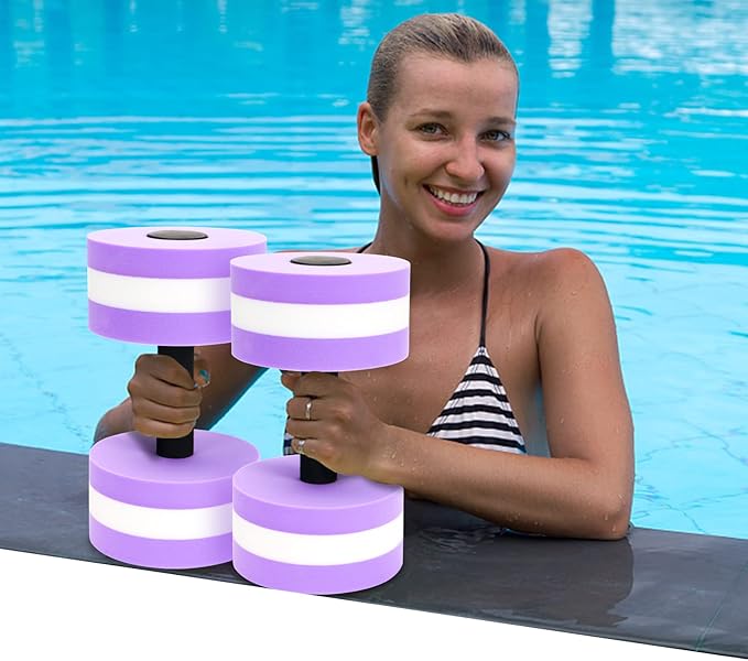NEAGLORY 5 Pieces Water Aerobics Set, Aquatic Exercise Set Pool Fitness Equipment with Foam Dumbbell, Swim Kickboard, Pull Buoy, Aquatic Swim Belt for Water Workout