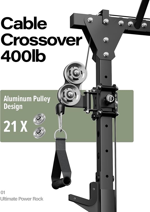 MAJOR FITNESS Drone1 Power Cage - Multi-Function Power Rack for Home Gym, Squat Rack, Cable Crossover System, for Strength Training