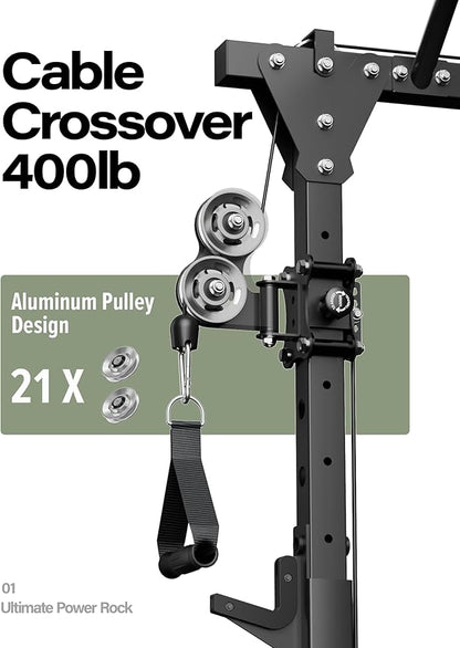 MAJOR FITNESS Drone1 Power Cage - Multi-Function Power Rack for Home Gym, Squat Rack, Cable Crossover System, for Strength Training
