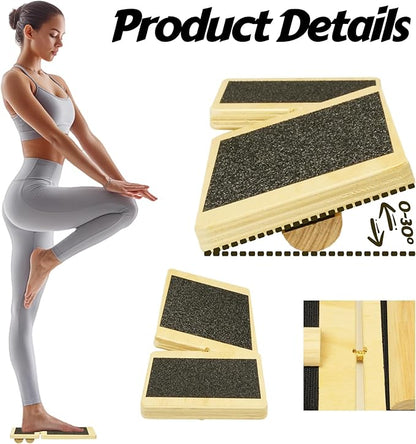 Ankle Foot Balance Board Trainer - Enhancer for Ankle Sprain Recovery Training, Balance and Stability Trainer for Daily Exercise, Wobble Board for Physical Therapy, Balance Training with Storage Bag