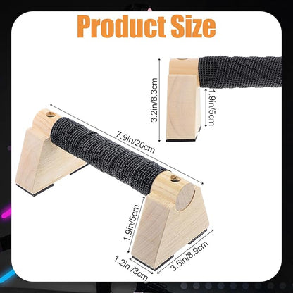 2 Pcs Portable Calisthenics Equipment Parallettes Bars Wooden Push Up Bars with Non-Slip Base, 7.9 Inch Handstand Training Blocks & Push Up Handles, for Home Workout Strength Training