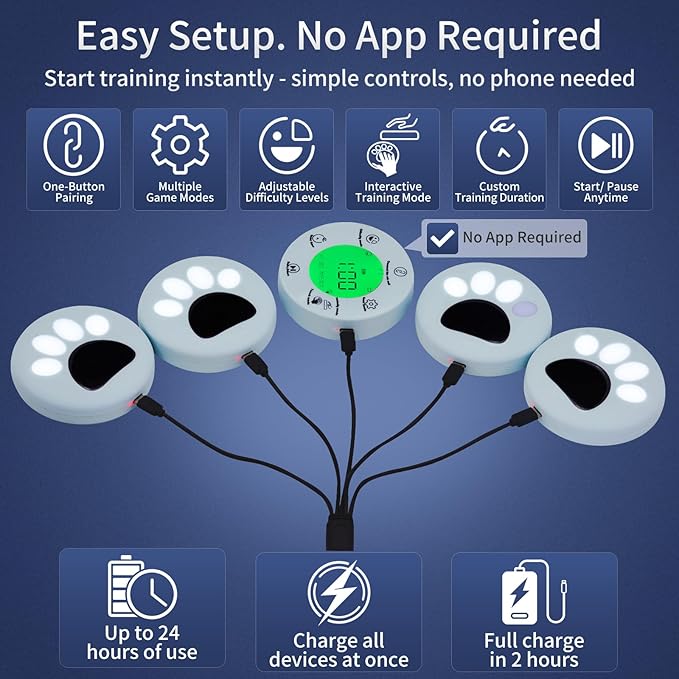 Reaction Training Light Kit, Hand Eye Coordination Reflex Training Pods, Quick Reaction Agility Training Lights Games for Athletes, Physical Therapists & Fitness Trainers Sports